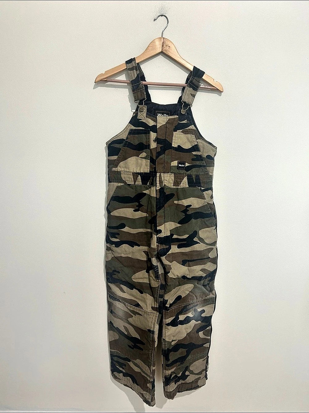 Walls Youth Insulated Camo Bib Overalls Size XL